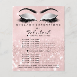 Makeup Beaut Salon Pink Glitter Flyer Cinzas Lashe