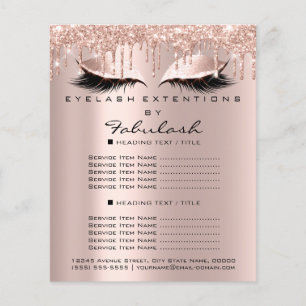 Makeup Beauty Salon Pink Glitter Flyer Spark Drive
