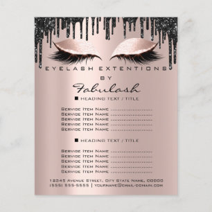 Makeup Beauty Salon Rosa Black Drives Flyer Lash