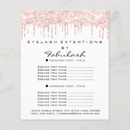 Makeup Beauty Salon Rosa Glitter Flyer White Drive