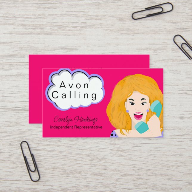 Makeup Independent Rep Avon Cartão de visita (Frente/Verso In Situ)
