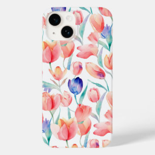 Mal Há Tulipas de Aquarela no iPhone 14 Case
