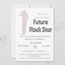 Mal Podemos Esperar Convite de Chá de Bebê Neutro