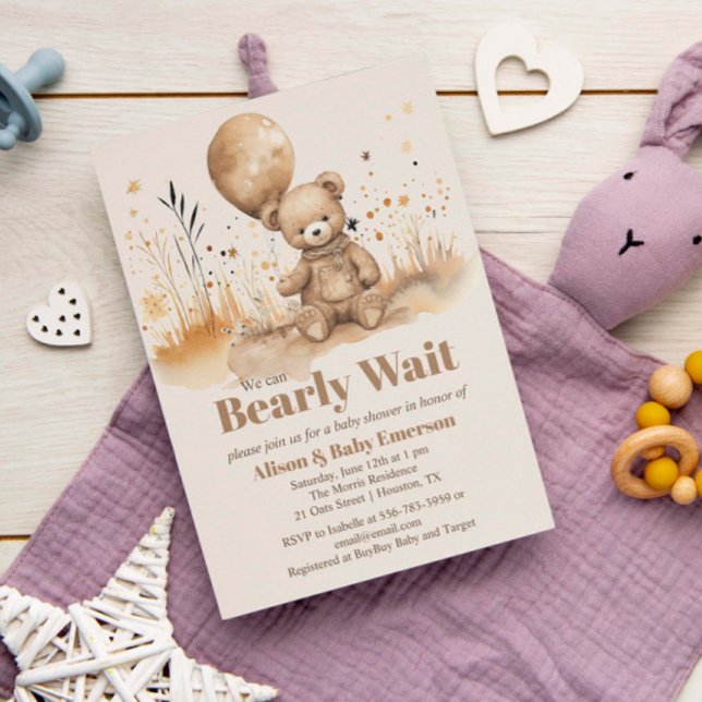 Mal podemos esperar o convite do Chá de fraldas Dr (We can Barely Wait Dreamy Baby Shower Invitation)