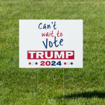 Mal posso esperar para votar no TRUMP 2024