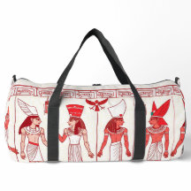 Mala Antiga Bolsa de Lona Vermelha