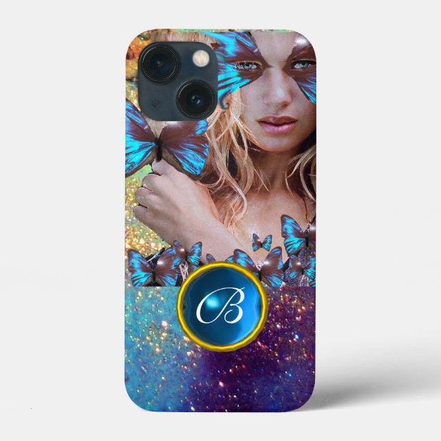 MALA AZUL, MONOGRAMA TEAL DOURADA GEM GEM (Verso)