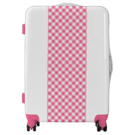 Mala de bagagem de Gingham rosa