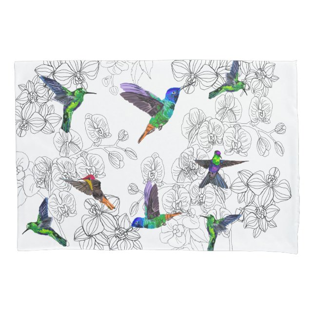 Mala de Travesseiro de aves voadoras, Hummingbird  (Frente)