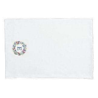 Mala de Travesseiro Monograma com Moldura Floral P
