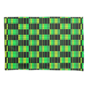 Mala de Travesseiro verde e preto com padrão de Xa