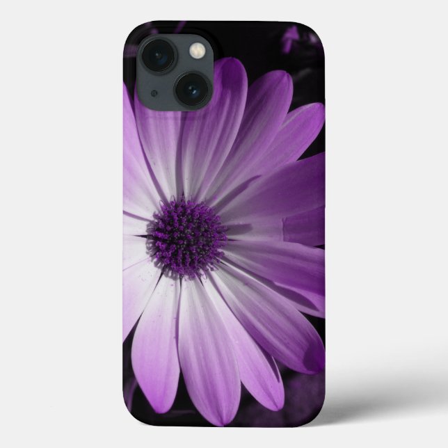 Mala iPad de Flor de Daisy Roxo (Verso)