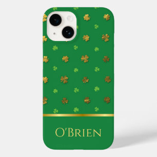 Mala iPhone / iPad irlandesa do Shamrock monograma
