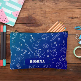 Mala/mala do Lápis de Elementos da Escola Azul