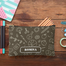 Mala/mala do Lápis de Elementos da Escola Castanha