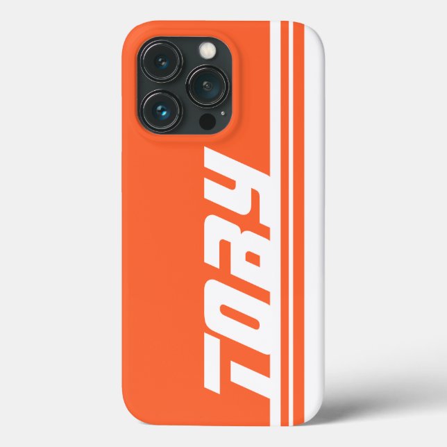 Mala personalizada das faixas desportivas laranja  (Verso)