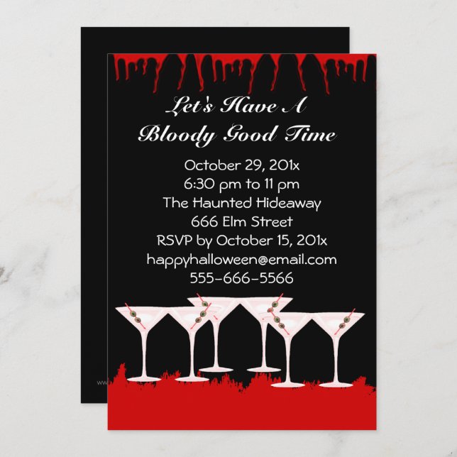 Maldito bom convite de Halloween (Frente/Verso)