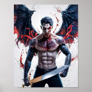 Maldito e bonito Vampiro Guerreiro Poster Art