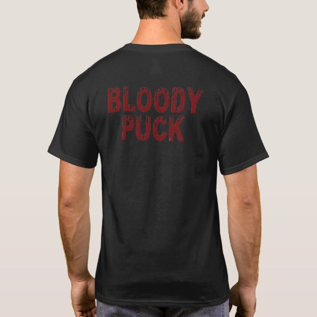 Malditos Puck homens de camiseta preta de volta (Verso)