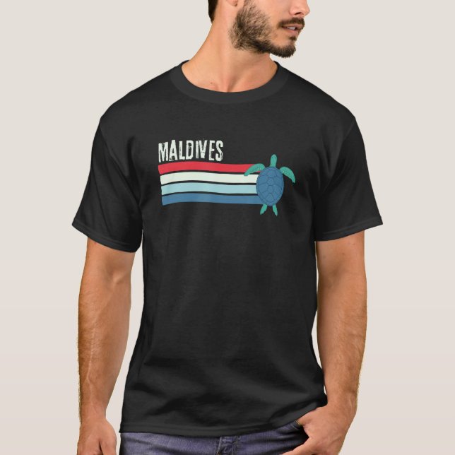 Maldivas T-Shirt Tropical Sea Turtle (Frente)