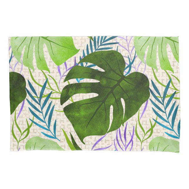 Maleah Monstera Tropical Havaiana - Verde-Aquarela (Frente)