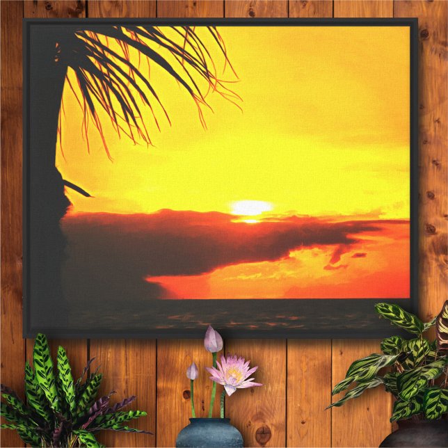 Malecon Sunset 2441 Art Canvas Print (Criador carregado)