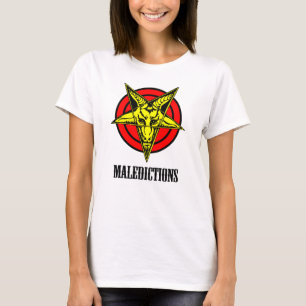 Maledicções Camiseta Branca de Mulheres