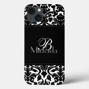 Maleta de ar iPad preto e branco monograma