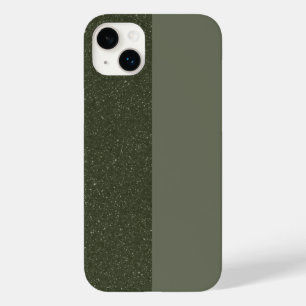 Maleta de Textura Dividida Verde do Moss iPhone 14