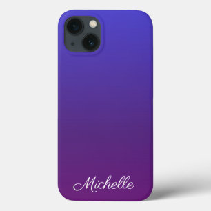 Maleta personalizada azul e roxa iPhon