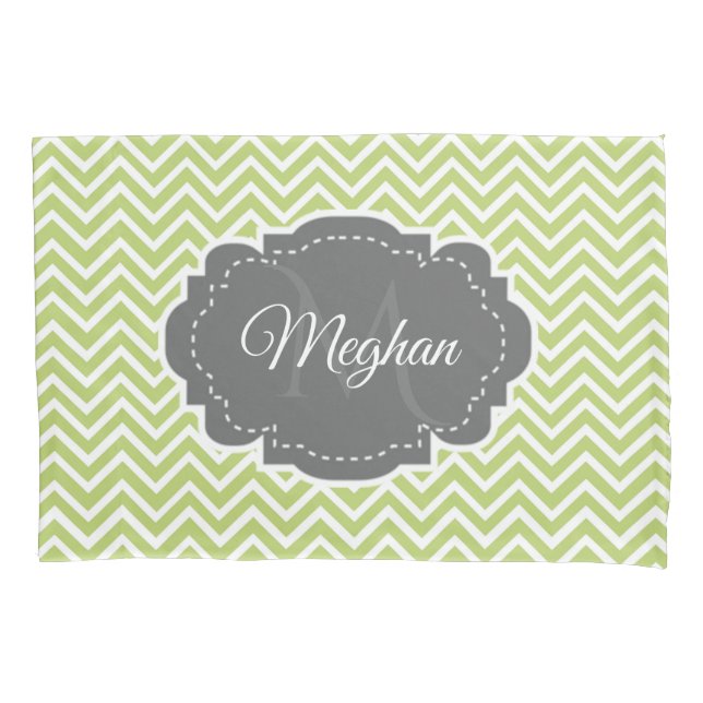 Maleta Personalizada Verde Chevron (Frente)