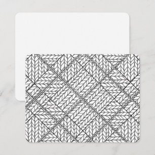MALHA ARGYLE BRANCA 4.25x5.5 Cartão Plano / Horizo