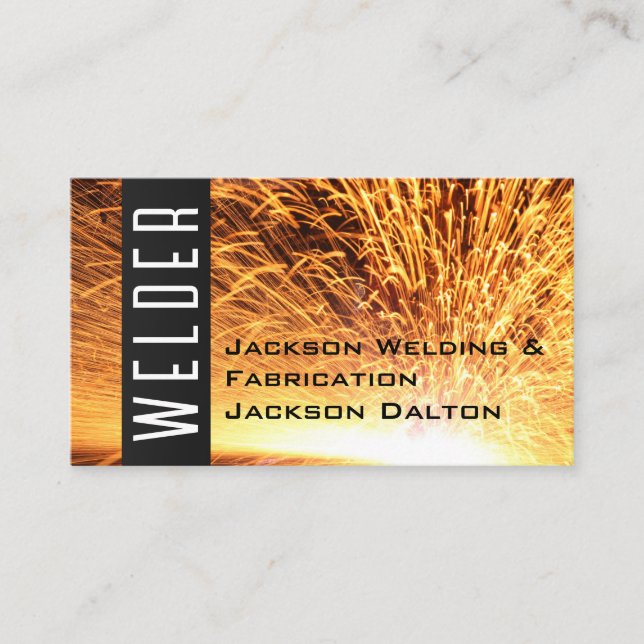 Malha metálica e Cartão de visita de soldadura (Frente)