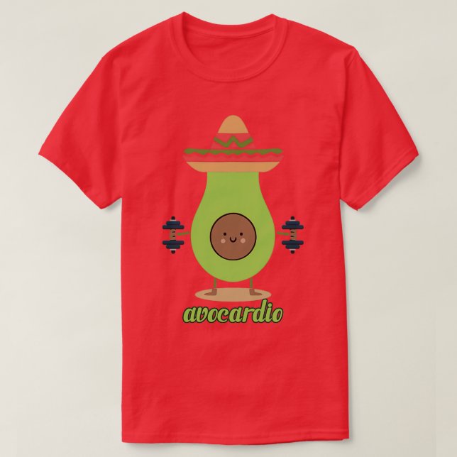 Malhação Avocardio Avocado Cardio Camisa de treina (Frente do Design)