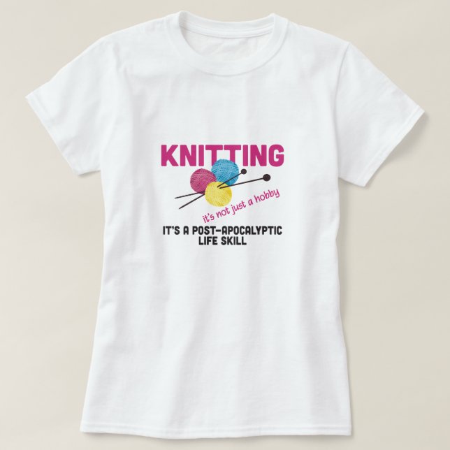 Malhas de tricô, camiseta básica para mulheres (Frente do Design)