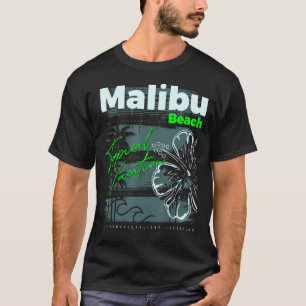 Malibu Beach California Novelty Graphic Camisetas