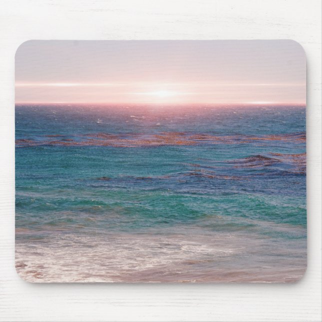 Malibu Ocean Sunset Beach Art Mouse Pad (Frente)