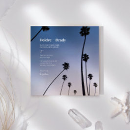 Malibu Palm Trees ・ Convite De Casamento ・ Boho Bl