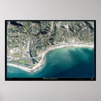 Malibu, poster de satélite da Califórnia