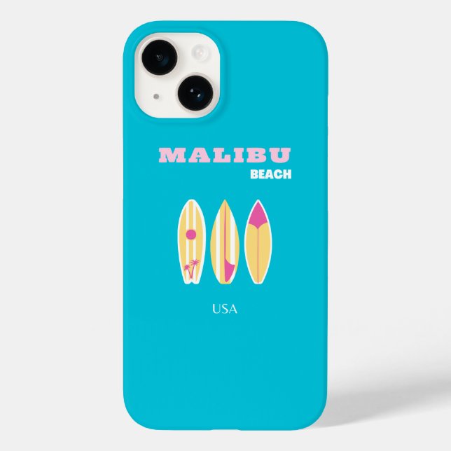 Malibu, praia Malibu, Tropical, Preppy, Arte de Pr (Verso)