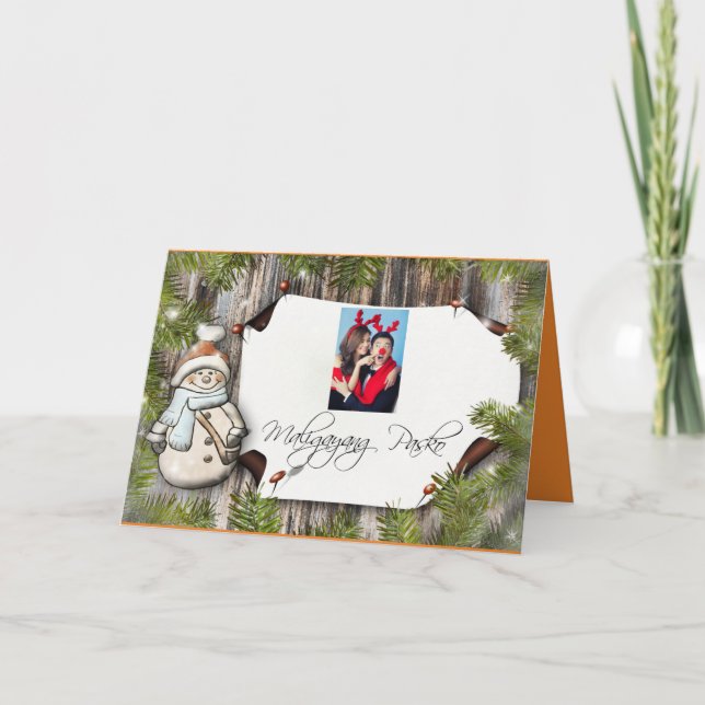 Maligayang Pasko - Cartão "Feliz Natal" (Frente)