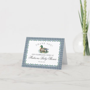 Mallard Duck Caça Cartões de agradecimentos Azul G