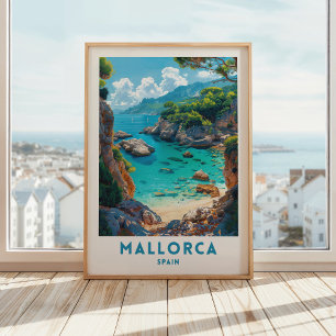 Mallorca Travel Poster Espanha Wall Art