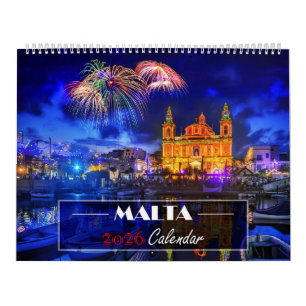 Malta Belo Paisagem Fotos Calendário de 2026