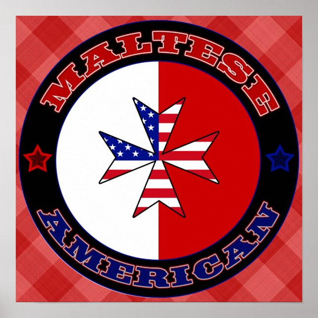 Maltês - American Cross Ensign Impressão (Frente)