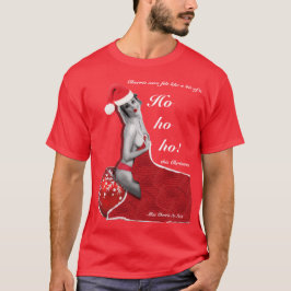 Malvado Natal Ho Pinup Mens Xmas T-Shirt