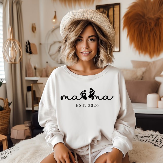 Mama 2026 | Camiseta de Revelação de Bebê (Mama 2026 new mother sweatshirt. )