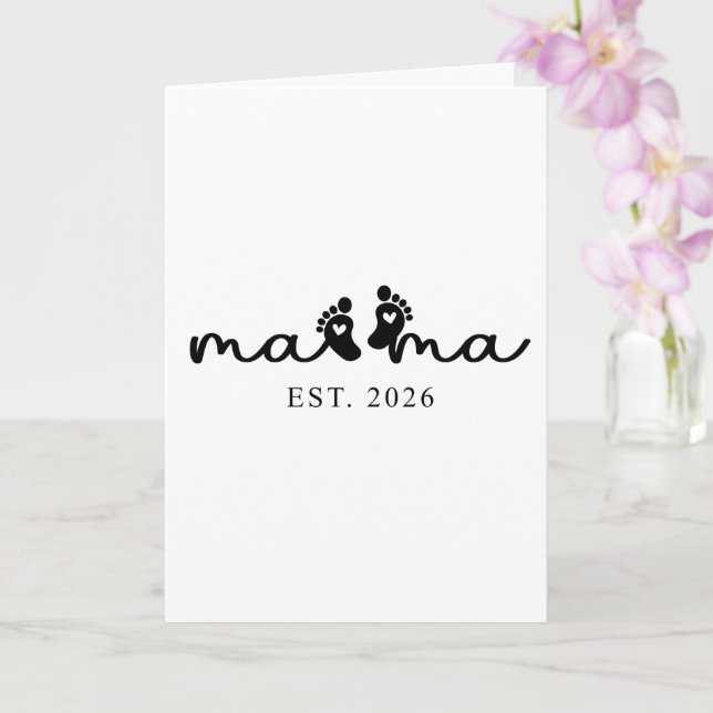 Mama 2026 | Cartão de Revelação de Bebê (Orquídea)