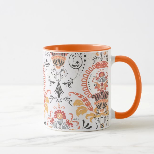 Mama branca e laranja.. caneca de café (Direita)