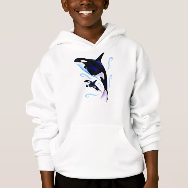 Mamã da orca e camisa do bebê (Frente)
